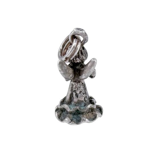 Musical Guardian Angel Charm | Vintage Sterling Silver 925 Jewelry - Picture 4 of 8